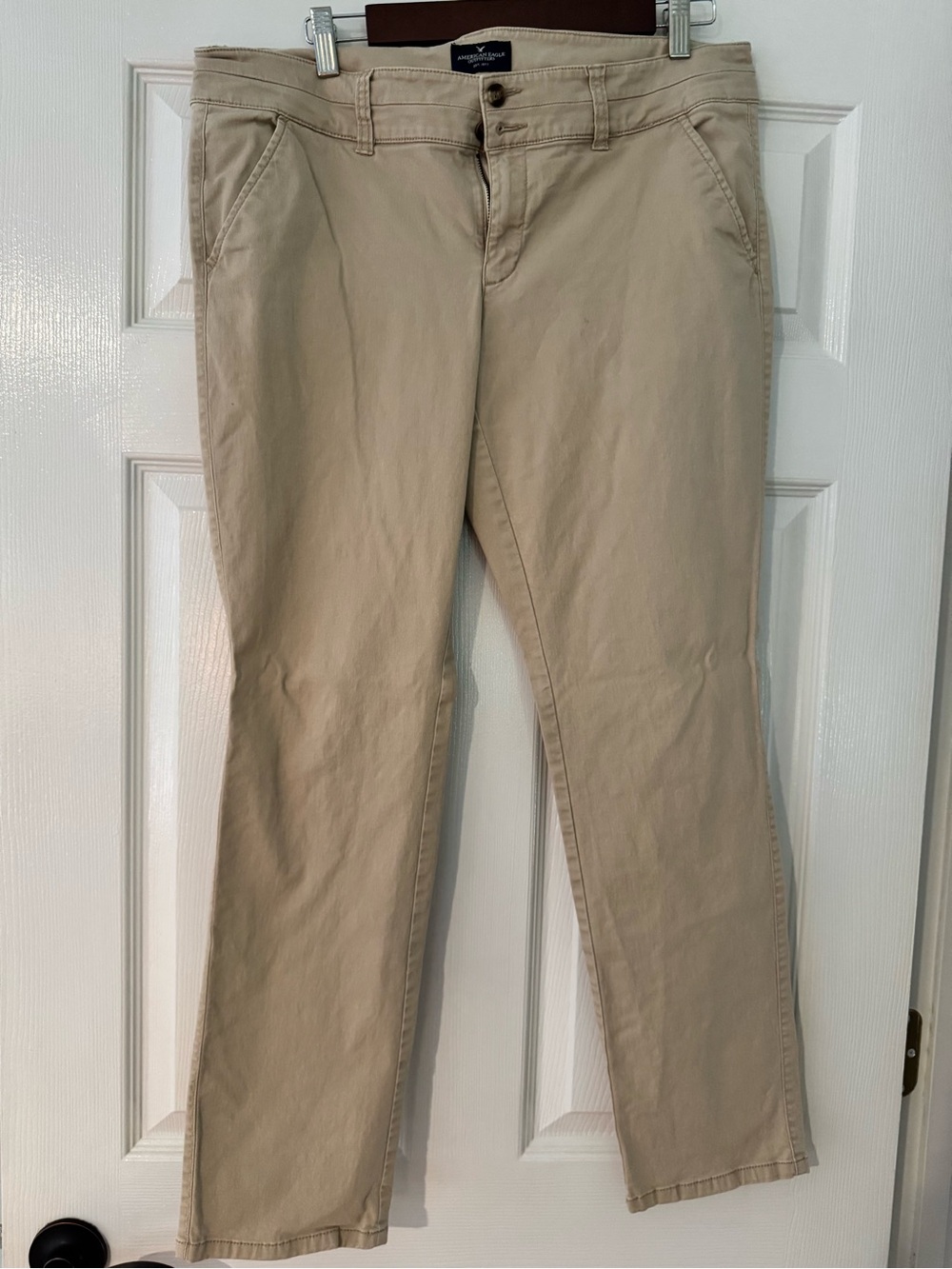 Women’s Khaki Flat-Front Pants